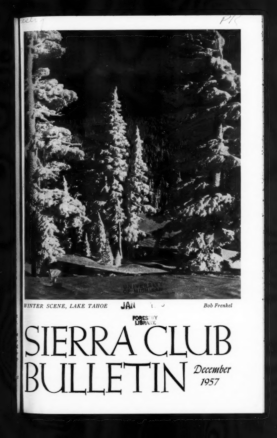 Sierra Club Bulletin 1957 Vol 42 No 10 December cover